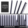 Perfehair 2-Pack Professional Hair Cutting Comb, Black Carbon Fiber Anti-Static &amp; Heat Resistant Combs
