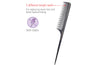 Perfehair Anti-Static Bakelite Rat Tail Comb: Perfect for Precision Back Combing