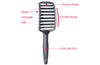 Perfehair Curved Vent Brush: Blow Dry & Detangle with Nylon Pins