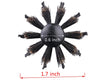 Perfehair Round Brush with Natural Boar and Nylon Bristles, Small Volumizing Hair Brush- 1.7 Inch Diameter Barrel