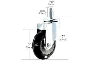Perfehair Hair-Free Caster Wheels for Salon Trolley Cart Chair