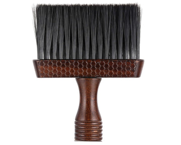 Perfehair Barber Neck Duster Brush for Hair Cutting, Soft Haircut Cleaning Dusting Brush-Wooden Handle