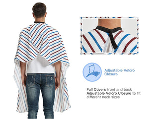Perfehair Barber Cape for Men, Salon Professional Hair Cutting Cape Apron for Adults- 50"x60" (Stripe)