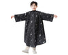 Perfehair Kids Hair Cutting Cape with Sleeves, Kids Barber Cape Haircut Cape for Boy & Girls, Professional Salon or Home Hair Cut Cape-Black Space Printing