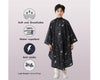 Perfehair Kids Hair Cutting Cape with Sleeves, Kids Barber Cape Haircut Cape for Boy & Girls, Professional Salon or Home Hair Cut Cape-Black Space Printing
